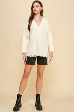 Load image into Gallery viewer, Oversize V-Neck Sweater / S#ABVS0315
