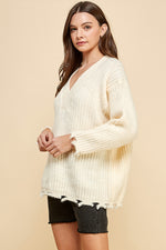 Load image into Gallery viewer, Oversize V-Neck Sweater / S#ABVS0315
