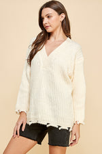 Load image into Gallery viewer, Oversize V-Neck Sweater / S#ABVS0315
