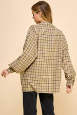Load image into Gallery viewer, Ribbed Knit/Checked Cardigan / S#ABVS0326
