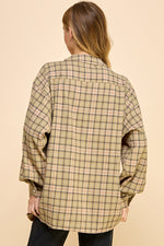 Load image into Gallery viewer, Ribbed Knit/Checked Cardigan / S#ABVS0326
