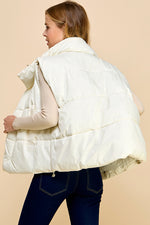 Load image into Gallery viewer, Oversized Puffer Vest with Pockets_S#ABVT0308

