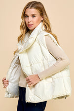 Load image into Gallery viewer, Oversized Puffer Vest with Pockets_S#ABVT0308
