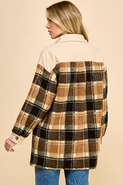 Oversized Plaid Shacket / S#AIB1247J