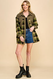 Oversized Plaid Shacket / S#AIB1247J