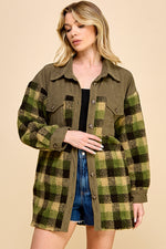 Load image into Gallery viewer, Oversized Plaid Shacket / S#AIB1247J
