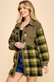 Oversized Plaid Shacket / S#AIB1247J