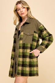 Oversized Plaid Shacket / S#AIB1247J