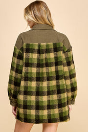 Oversized Plaid Shacket / S#AIB1247J
