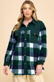 Oversized Plaid Shacket / S#AIB1247J
