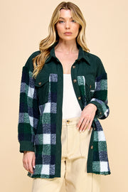 Oversized Plaid Shacket / S#AIB1247J