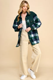 Oversized Plaid Shacket / S#AIB1247J