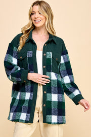 Oversized Plaid Shacket / S#AIB1247J