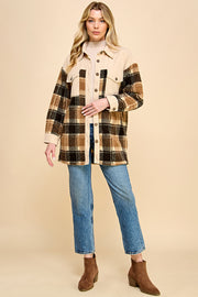 Oversized Plaid Shacket / S#AIB1247J
