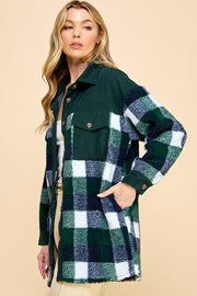 Oversized Plaid Shacket / S#AIB1247J