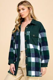 Oversized Plaid Shacket / S#AIB1247J