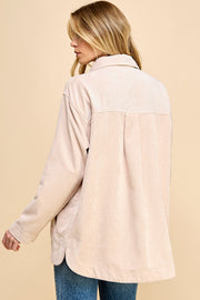 Boyfriend Oversized Corduroy Shacket / S#AIB3014