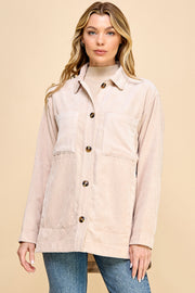 Boyfriend Oversized Corduroy Shacket / S#AIB3014