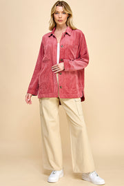 Boyfriend Oversized Corduroy Shacket / S#AIB3014