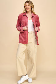 Boyfriend Oversized Corduroy Shacket / S#AIB3014