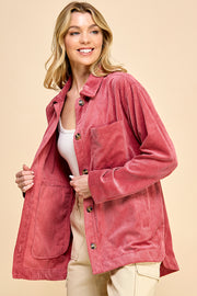 Boyfriend Oversized Corduroy Shacket / S#AIB3014
