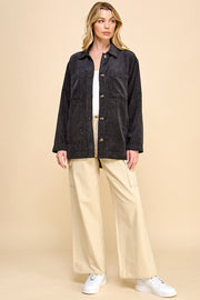 Boyfriend Oversized Corduroy Shacket / S#AIB3014