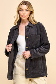 Boyfriend Oversized Corduroy Shacket / S#AIB3014