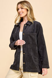 Boyfriend Oversized Corduroy Shacket / S#AIB3014