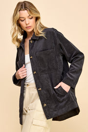 Boyfriend Oversized Corduroy Shacket / S#AIB3014