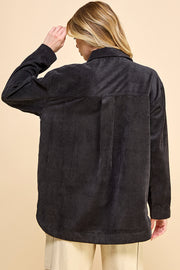 Boyfriend Oversized Corduroy Shacket / S#AIB3014