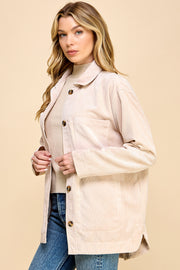 Boyfriend Oversized Corduroy Shacket / S#AIB3014
