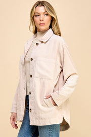 Boyfriend Oversized Corduroy Shacket / S#AIB3014