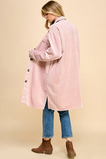 Load image into Gallery viewer, Oversized Corduroy Long Shacket / S#AIB3016
