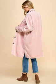 Oversized Corduroy Long Shacket / S#AIB3016