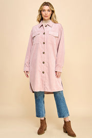 Oversized Corduroy Long Shacket / S#AIB3016