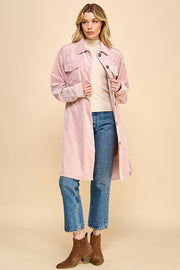 Oversized Corduroy Long Shacket / S#AIB3016