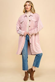 Oversized Corduroy Long Shacket / S#AIB3016