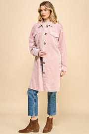 Oversized Corduroy Long Shacket / S#AIB3016