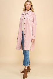 Oversized Corduroy Long Shacket / S#AIB3016