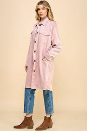 Oversized Corduroy Long Shacket / S#AIB3016