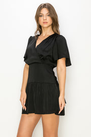 Short Bell-sleeve Mini Dress / S#ABDD0153