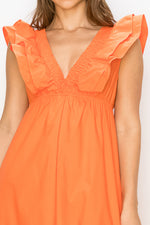 Load image into Gallery viewer, Double Ruffle Midi Dress/ S#ABDD0109
