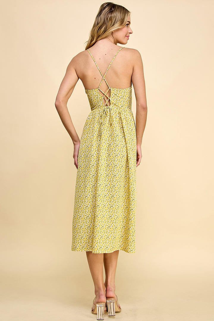 Cami Bow Front Midi Dress / S#HD5053