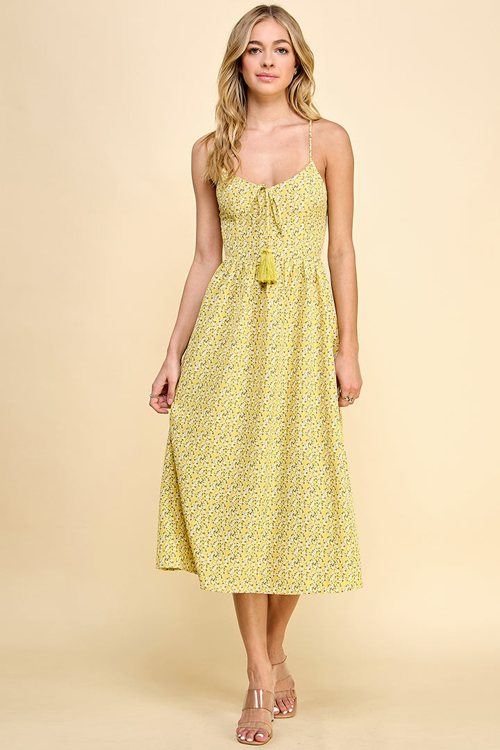Cami Bow Front Midi Dress / S#HD5053