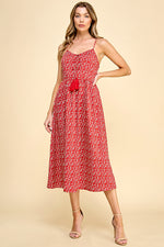 Load image into Gallery viewer, Cami Bow Front Midi Dress / S#HD5053
