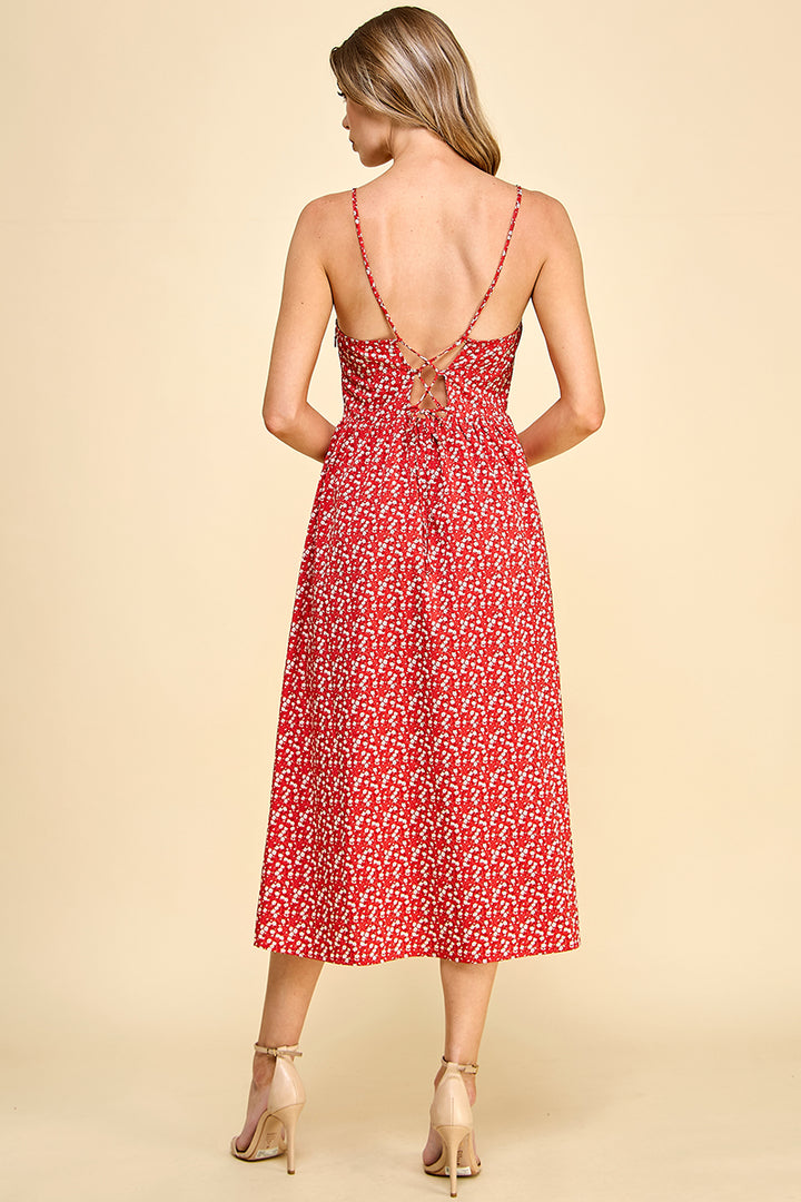 Cami Bow Front Midi Dress / S#HD5053