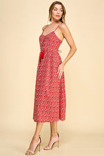 Load image into Gallery viewer, Cami Bow Front Midi Dress / S#HD5053
