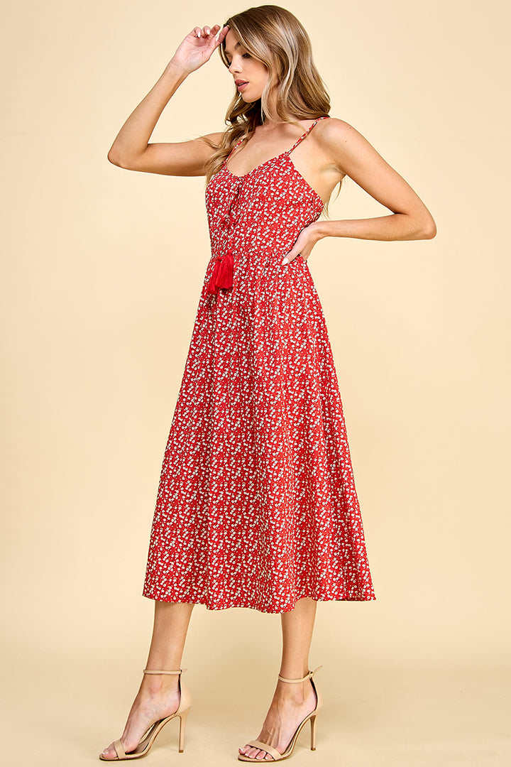 Cami Bow Front Midi Dress / S#HD5053