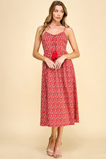 Load image into Gallery viewer, Cami Bow Front Midi Dress / S#HD5053
