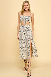 Black/White Floral print Set / S#TW545PKSW907PK